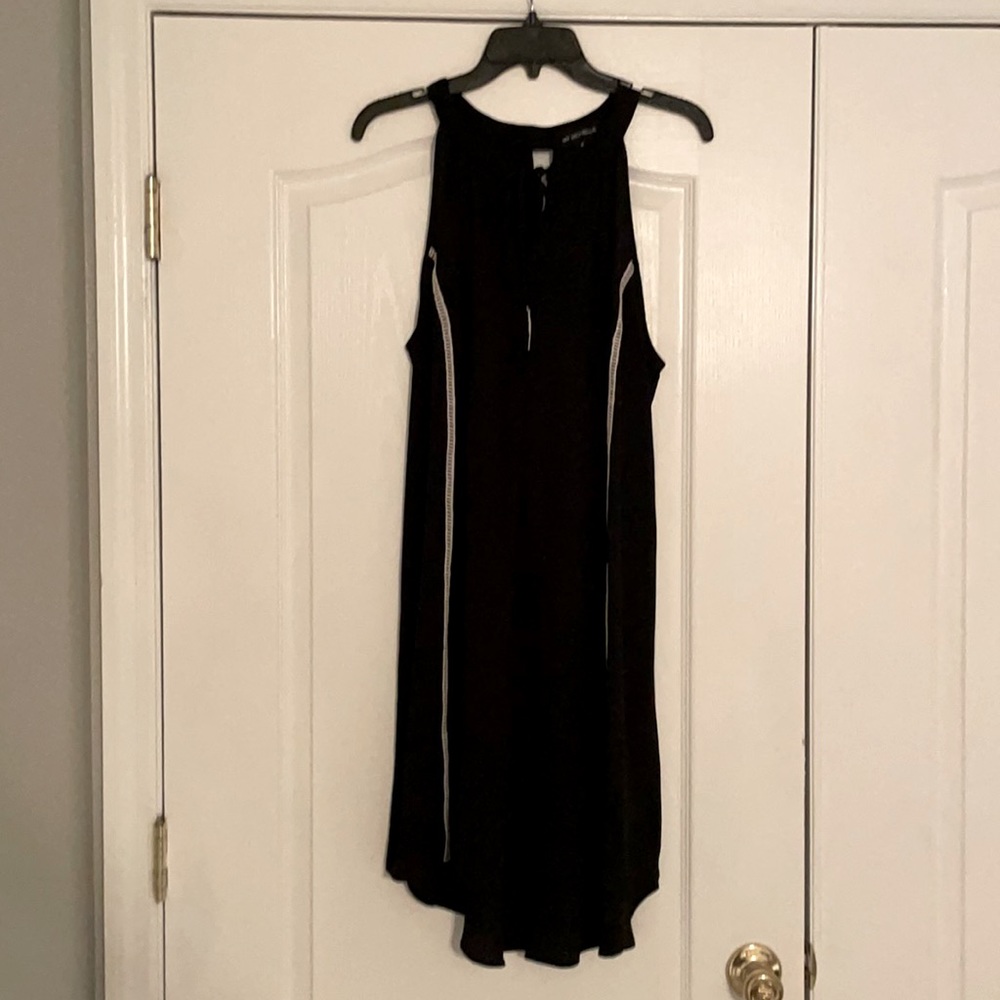 Black, sleeveless dress